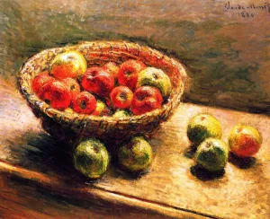 A Basket of Apples by Claude Monet - Hand-Painted Oil Painting Reproduction