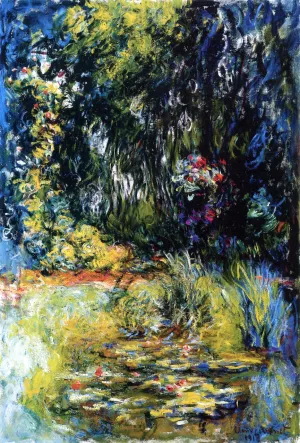 A Corner of the Water Lily Pond by Claude Monet - Hand-Painted Oil Painting Reproduction