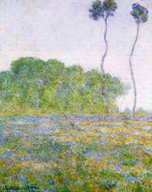 The painting Claude Monet A Meadow at Giverny