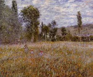 The painting Claude Monet A Meadow