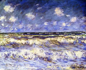 The painting Claude Monet A Stormy Sea