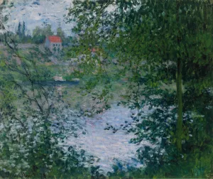 a Travers Les Arbres, ile De La Grande Jatte by Claude Monet - Hand-Painted Oil Painting Reproduction