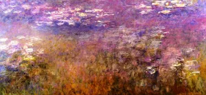 Agapanthus Right Panel by Claude Monet - Hand-Painted Oil Painting Reproduction