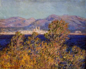 The painting Claude Monet Antibes Seen from the Cape, Mistral Wind