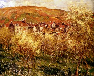 Apple Trees In Blossom by Claude Monet - Hand-Painted Oil Painting Reproduction