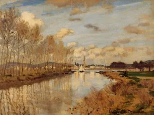 The painting Claude Monet Argenteuil, Seen from the Small Arm of the Seine