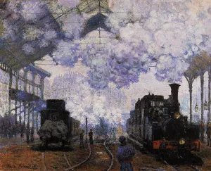 Arrival at Saint-Lazare Station by Claude Monet - Hand-Painted Oil Painting Reproduction