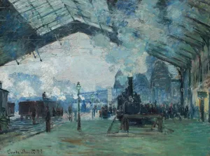 Arrival of the Normandy Train, Gare Saint-Lazare by Claude Monet - Hand-Painted Oil Painting Reproduction
