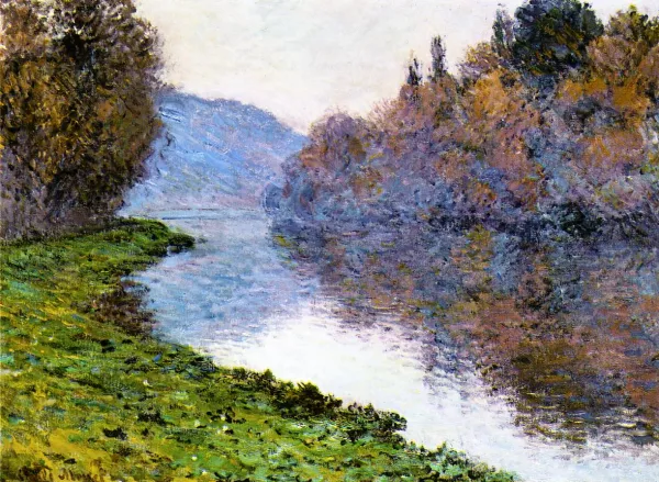 Claude Monet Banks of the Seine at Jenfosse: Clear Weather Oil Painting ...
