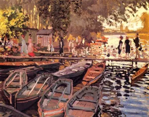 Bathers at La Grenouillere by Claude Monet - Hand-Painted Oil Painting Reproduction