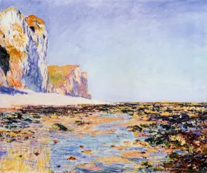 Beach and Cliffs at Pourville, Morning Effect by Claude Monet - Hand-Painted Oil Painting Reproduction