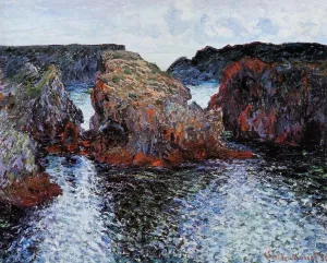 Belle-Ile, Rocks at Port-Goulphar by Claude Monet - Hand-Painted Oil Painting Reproduction