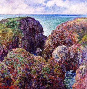 Block of Rocks at Port-Goulphar by Claude Monet - Hand-Painted Oil Painting Reproduction