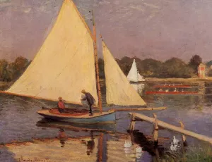 Boaters at Argenteuil by Claude Monet - Hand-Painted Oil Painting Reproduction