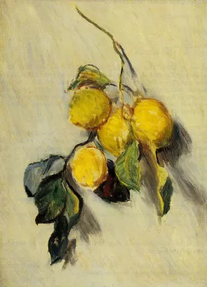 Branch of Lemons by Claude Monet - Hand-Painted Oil Painting Reproduction