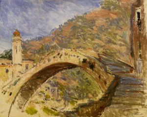 The painting Claude Monet Bridge at Dolceacqua