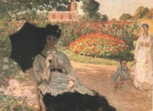 The painting Camille in the Garden with Jean and His Nanny