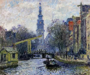 Canal in Amsterdam by Claude Monet - Hand-Painted Oil Painting Reproduction