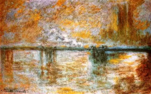 Charing Cross Bridge 6 by Claude Monet - Hand-Painted Oil Painting Reproduction