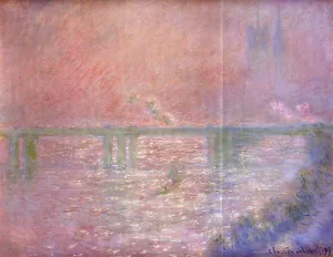 The painting Claude Monet Charing Cross Bridge 7