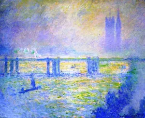 The painting Claude Monet Charing Cross Bridge 9