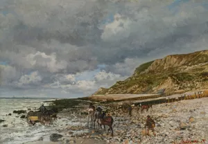 The painting Chevaux a La Pointe De La Heve