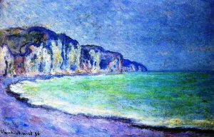 The painting Claude Monet Cliff at Pourville