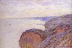The painting Claude Monet Cliffs Near Dieppe
