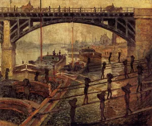 Main Product Photo of Coal Dockers Painting by Claude Monet