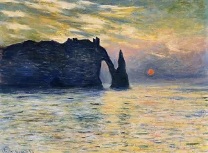 The painting Etretat, Sunset