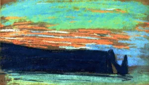 The painting Claude Monet Etretat, The Arch, and the Aval Cliff