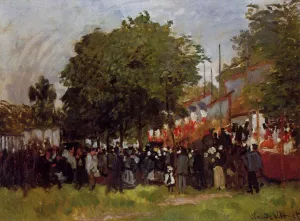 Fete at Argenteuil by Claude Monet - Hand-Painted Oil Painting Reproduction