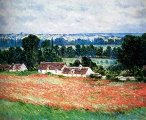 Field Of Poppies, Giverny by Claude Monet - Hand-Painted Oil Painting Reproduction