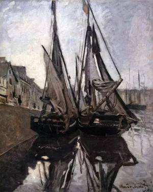 The painting Fishing Boats in Honfleur