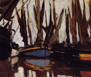 The painting Fishing Boats study