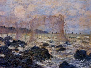 The painting Claude Monet Fishing Nets at Pourville