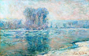 The painting Floating Ice on the Seine
