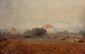 Fog Effect by Claude Monet - Hand-Painted Oil Painting Reproduction