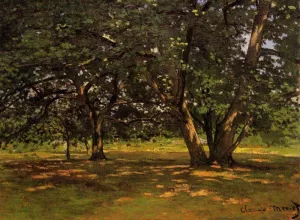 The painting Fontainebleau Forest
