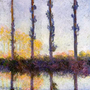 The painting Claude Monet Four Trees