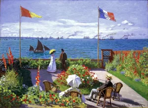The painting Claude Monet Garden at Sainte-Adresse