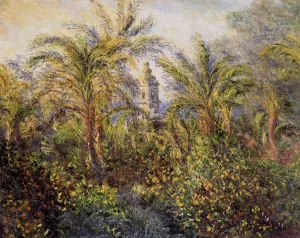 Garden in Bordighera, Morning Effect by Claude Monet - Hand-Painted Oil Painting Reproduction