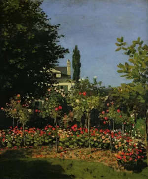 Main Product Photo of Garden in Flower Painting by Claude Monet