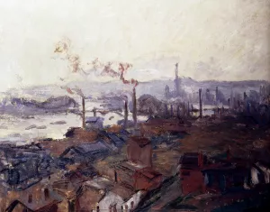 General View Of Rouen From St. Catherine's Bank by Claude Monet - Hand-Painted Oil Painting Reproduction