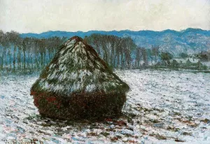 The painting Claude Monet Grainstack
