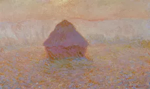 The painting Grainstack-Sun in the Mist