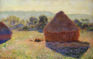 The painting Grainstacks in the Sunlight, Midday