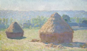 The painting Haystacks, end of Summer