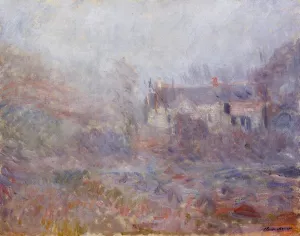 Houses at Falaise in the Fog by Claude Monet - Hand-Painted Oil Painting Reproduction