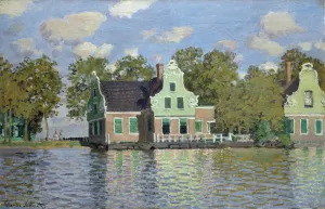 The painting Houses by the Bank of the River Zaan